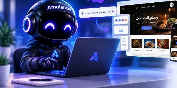 ربات امولنسر در حال ساخت وبسایت